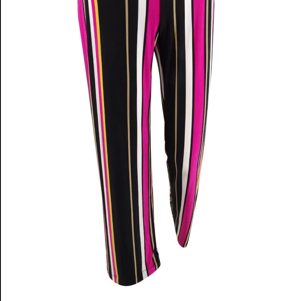 INC Womens Black Striped Wide Leg Pants - Picture 12 of 12